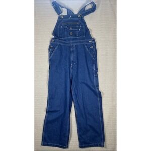 Berne Vintage Unlined Washed Denim Bib Overall - 38X30- Light Denim - NWT